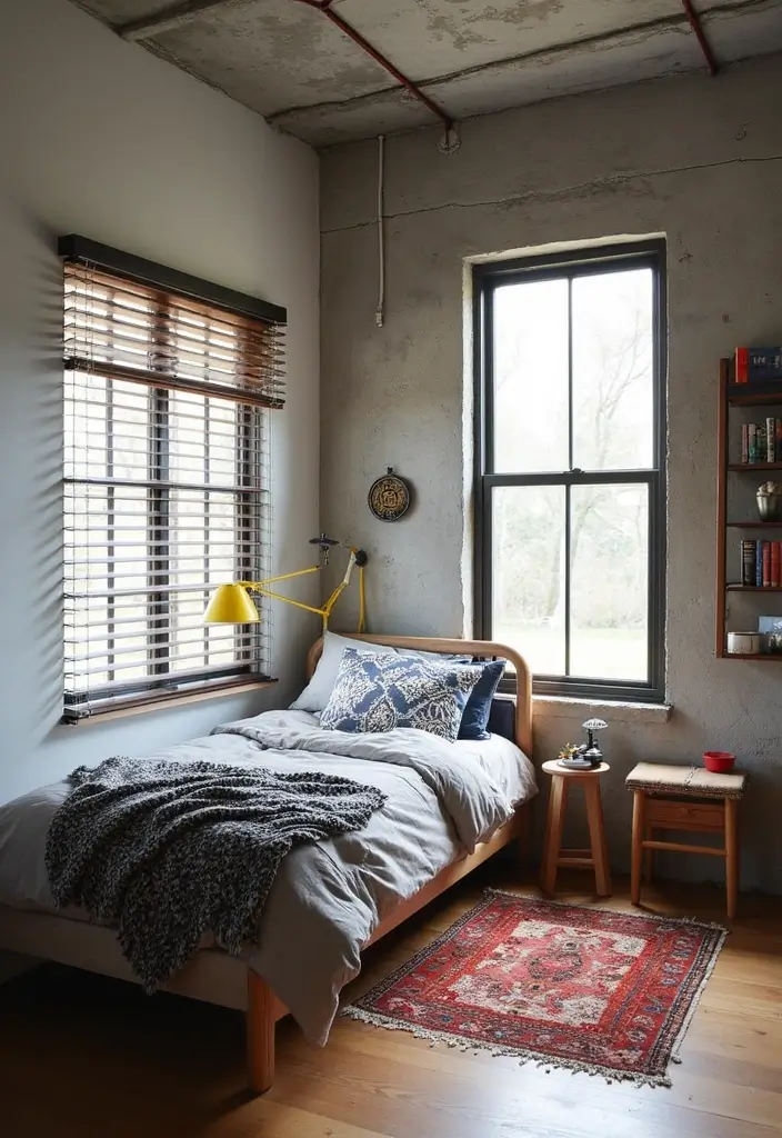 27 Industrial Kids Bedroom Styles That Look Unique and Trendy - 18. Industrial Window Treatments