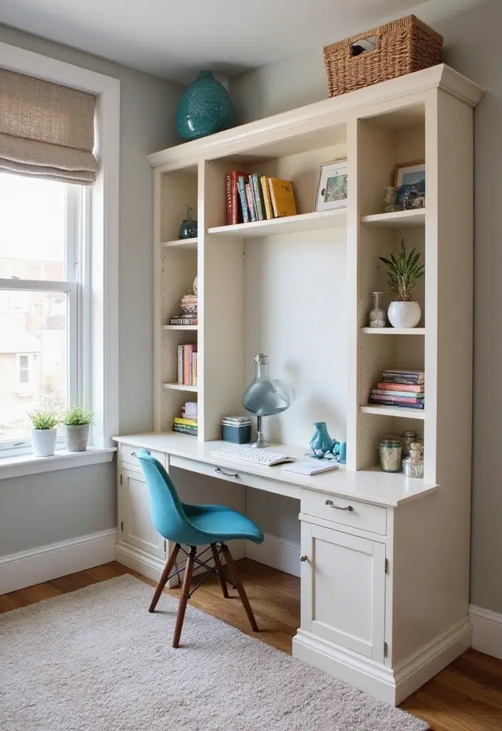 27 Kids Desk Ideas for Homework Stations That Boost Focus - 17. Custom Built-Ins