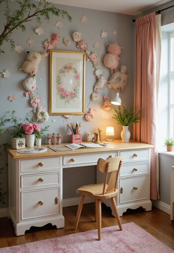 27 Kids Desk Ideas for Homework Stations That Boost Focus - 23. Magical Fairy-tale Desks