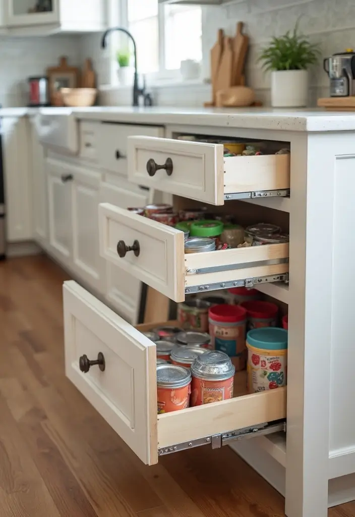 27 Kids Kitchen Storage Solutions That Parents Love - 4. Pull-Out Drawers
