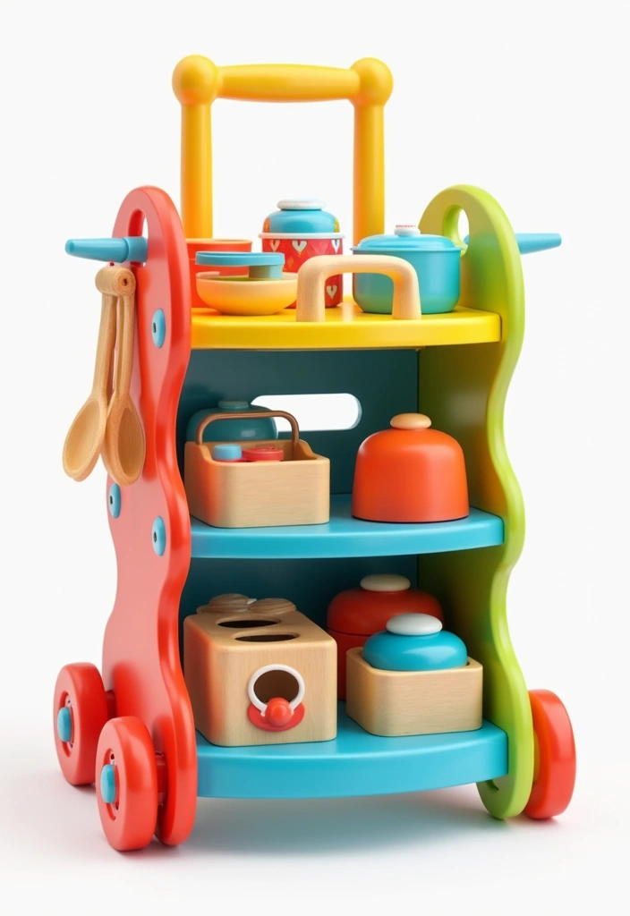 27 Kids Kitchen Storage Solutions That Parents Love - 8. Rolling Trolleys
