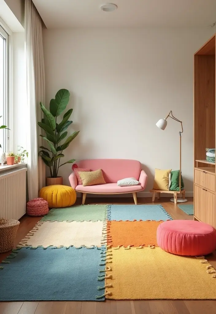 27 Kids Room Ideas That Spark Creativity and Fun - 19. Playful Floor Games