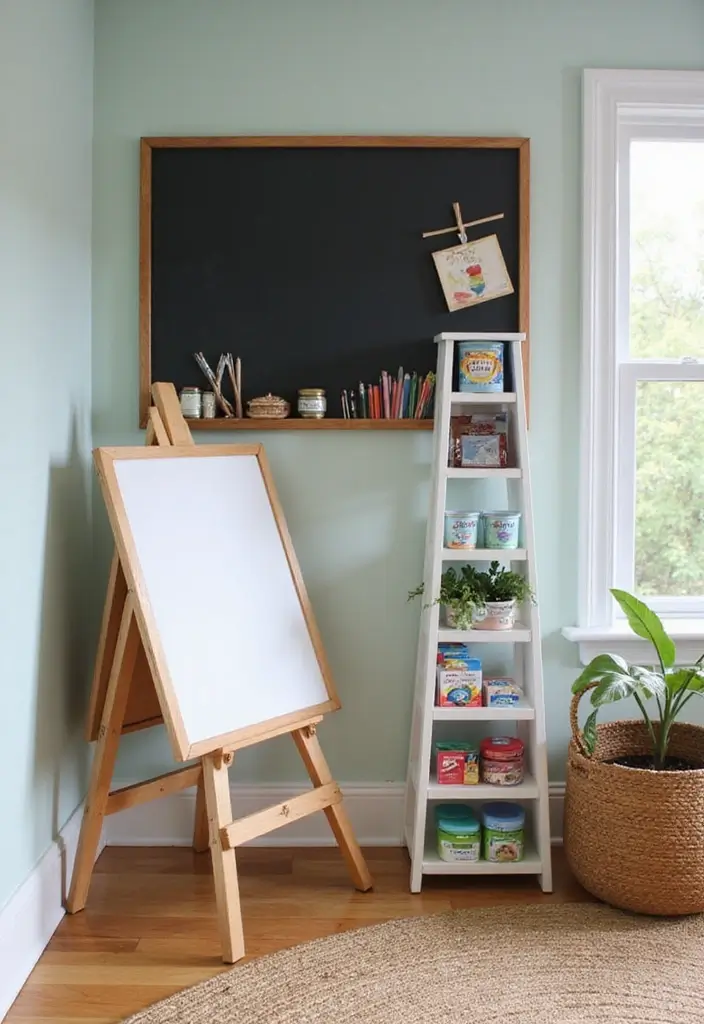 27 Kids Room Ideas That Spark Creativity and Fun - 2. Creative Corner for Artsy Kids