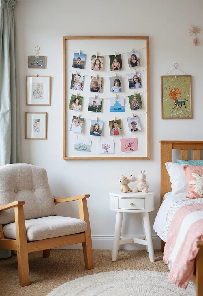27 Kids Room Ideas That Spark Creativity and Fun - 23. Memory Wall