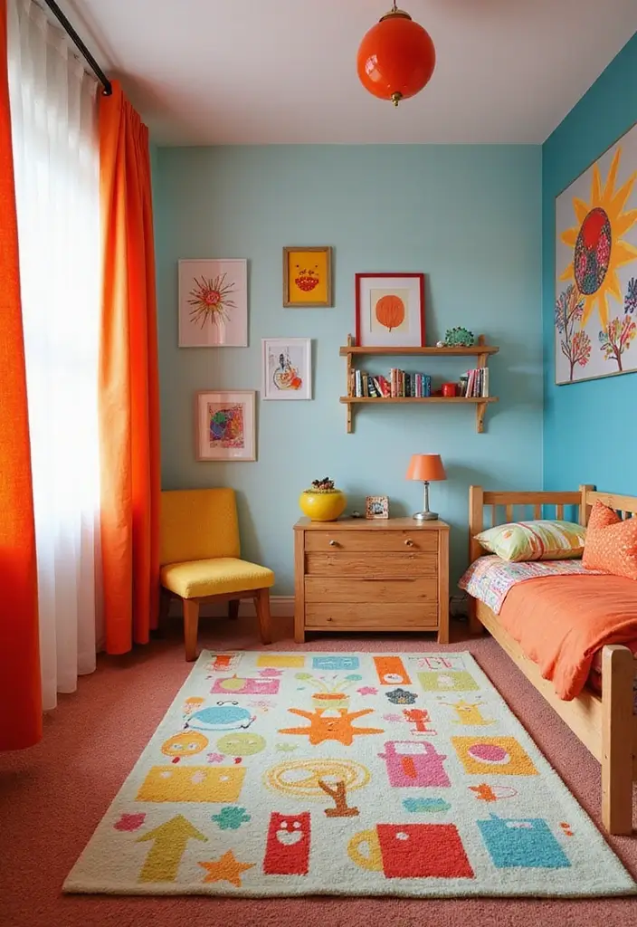 27 Kids Room Ideas That Spark Creativity and Fun - 9. Bold and Colorful Accents