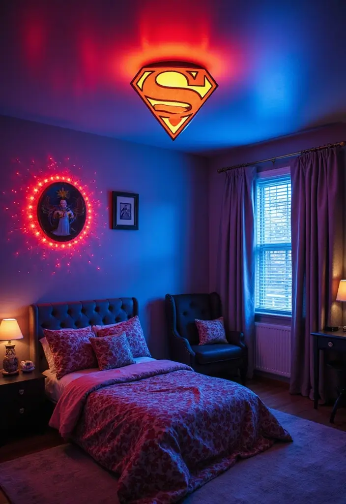 27 Marvel Kids Bedroom Designs Every Young Superhero Will Love - 10. Superhero Themed Lighting
