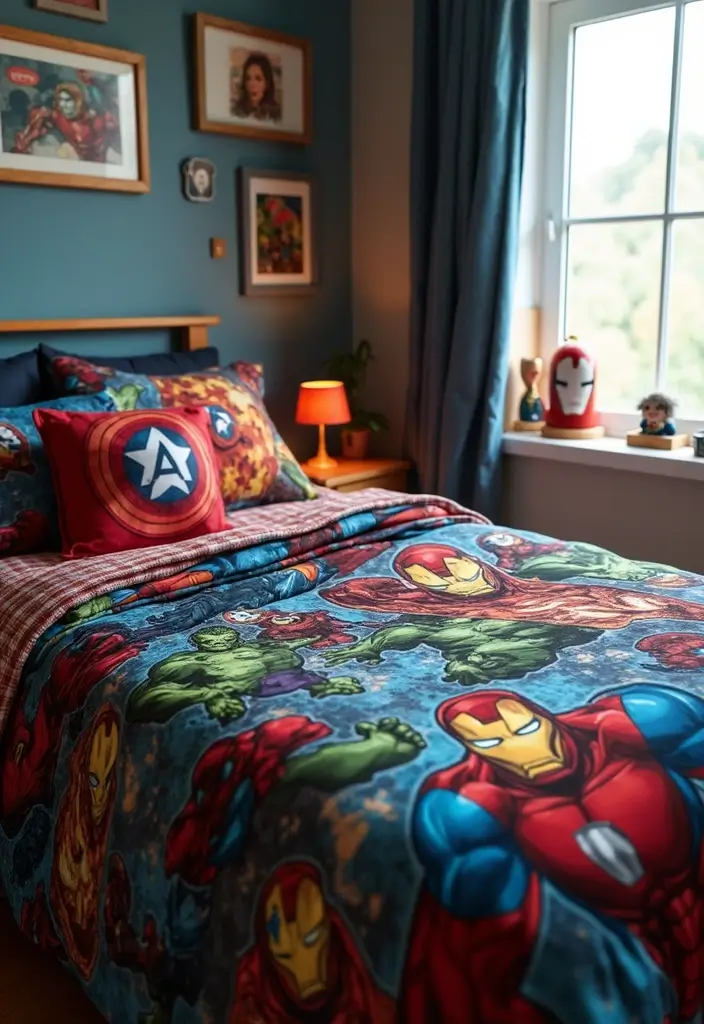 27 Marvel Kids Bedroom Designs Every Young Superhero Will Love - 13. Marvel Character Bedding