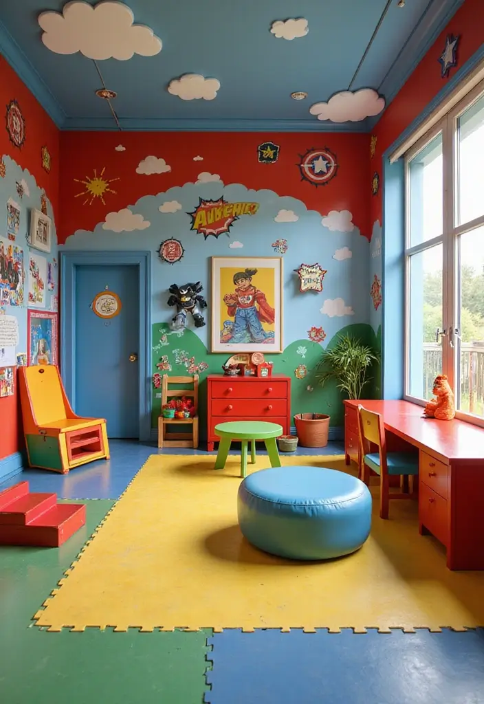 27 Marvel Kids Bedroom Designs Every Young Superhero Will Love - 23. Superhero Themed Playroom