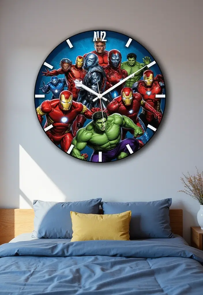 27 Marvel Kids Bedroom Designs Every Young Superhero Will Love - 24. Marvel Themed Wall Clocks