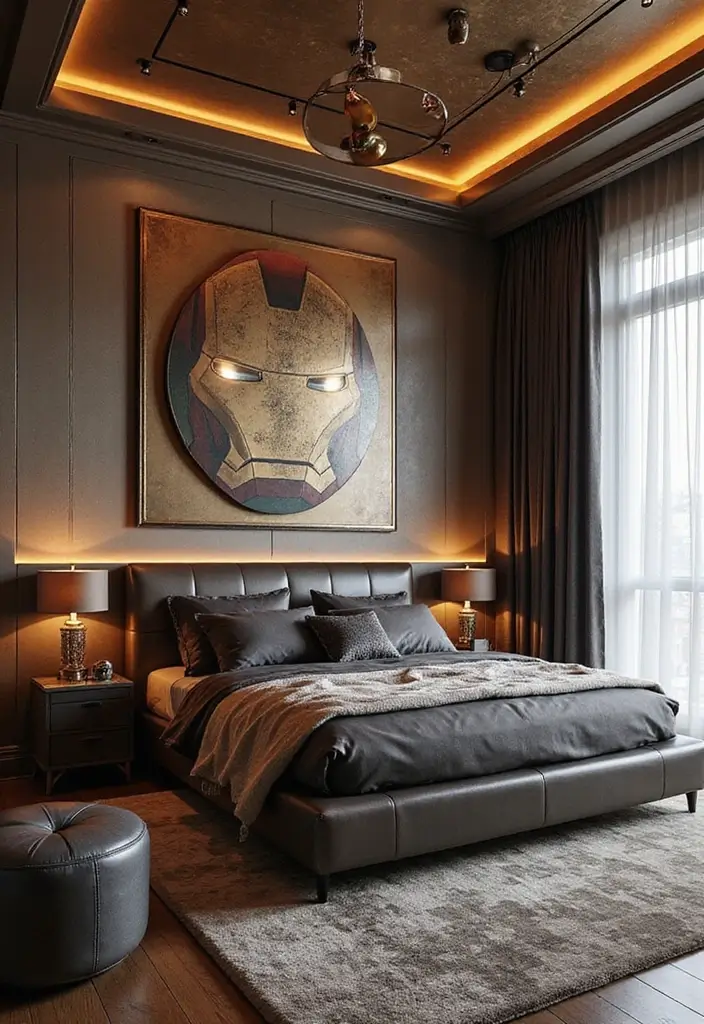 27 Marvel Kids Bedroom Designs Every Young Superhero Will Love - 3. Iron Man Tech Zone