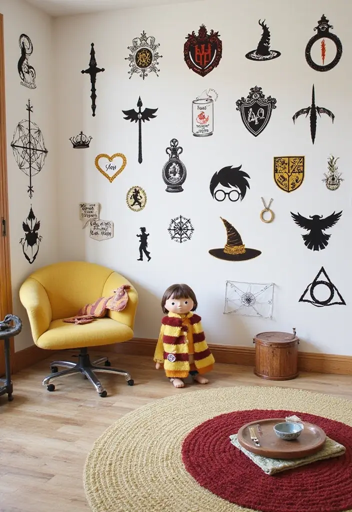 28 Harry Potter Kids Room Inspirations Full of Magic - 18. Enchanted Wall Decals