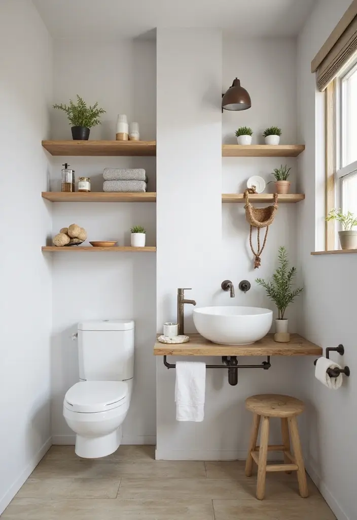 28 Kids Jack and Jill Bathroom Ideas That Are Functional and Fun - 16. Wall-Mounted Storage Solutions