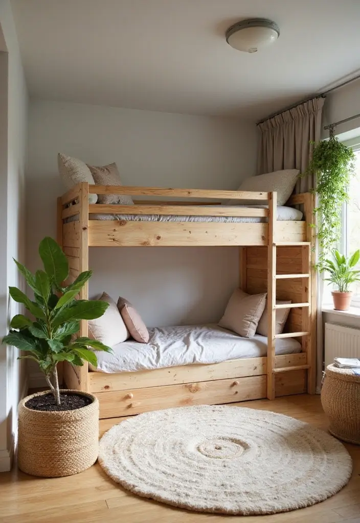 28 Kids Rooms with Bunk Beds That Save Space in Style - 11. Eco-Friendly Design
