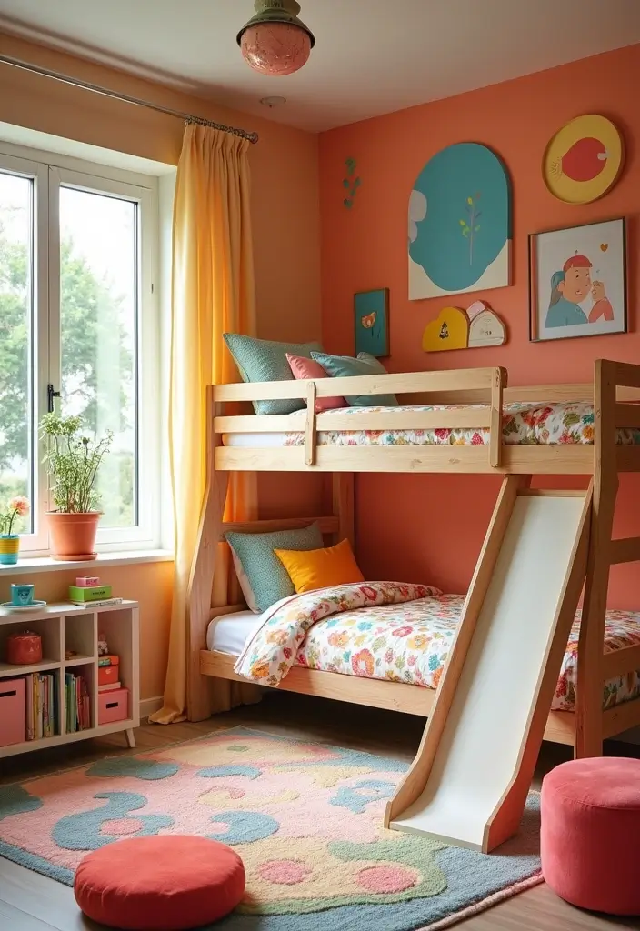 28 Kids Rooms with Bunk Beds That Save Space in Style - 12. Whimsical Wonderland