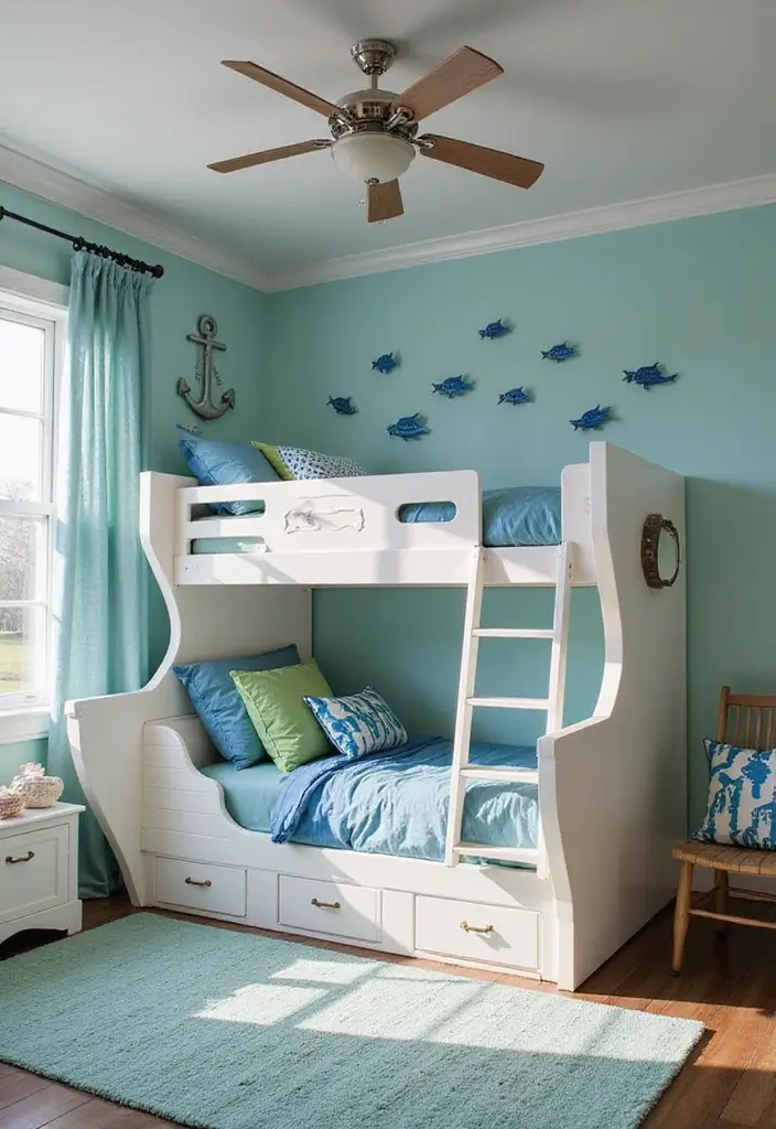 28 Kids Rooms with Bunk Beds That Save Space in Style - 5. Under the Sea Excitement