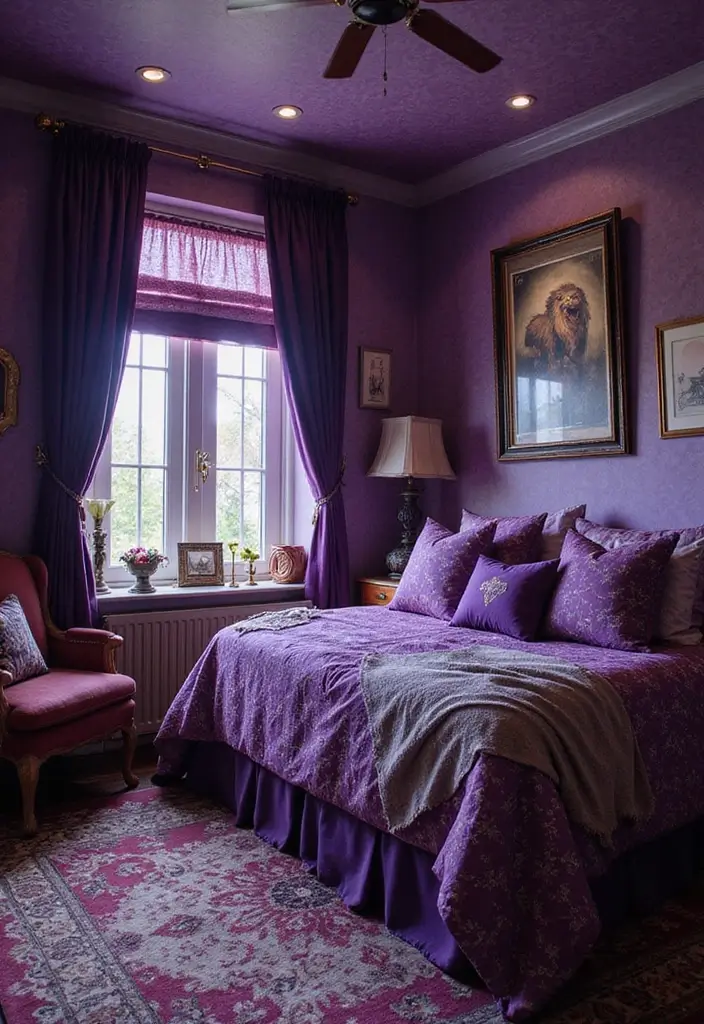 28 Purple Bedroom Ideas for Kids That Look Magical 28. Fantasy Adventure Theme