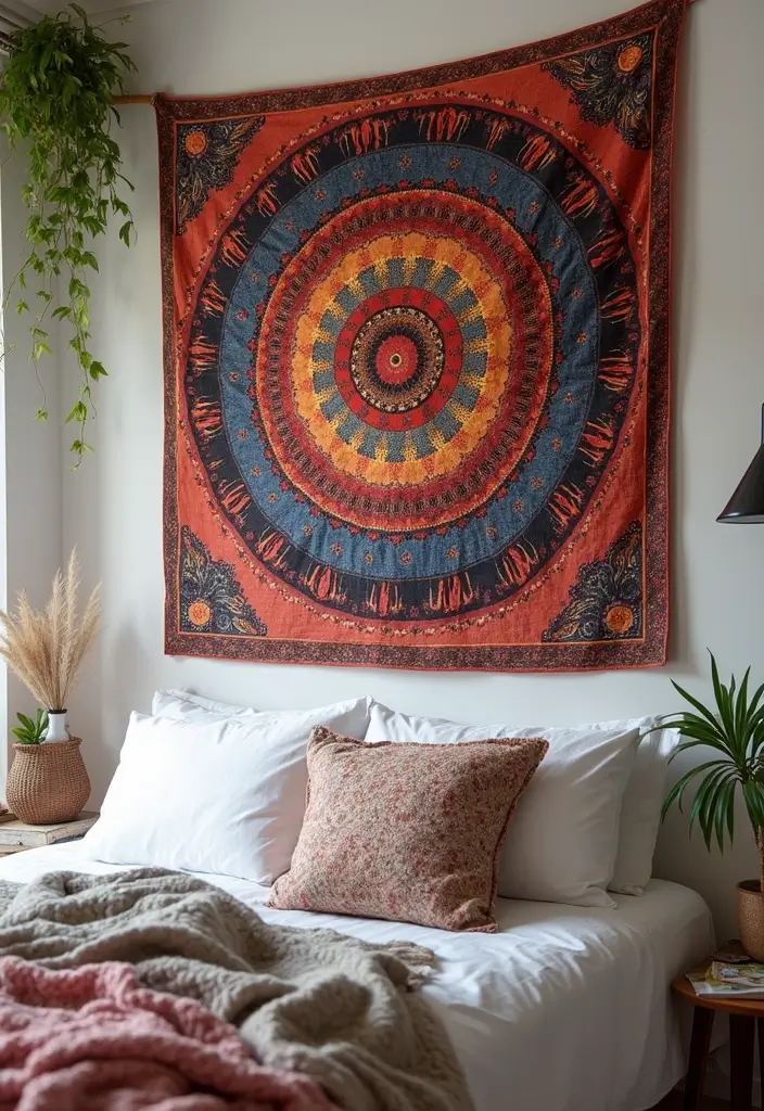 28 Simple Girl Bedroom Designs for Kids That Are Budget-Friendly - 17. Fun Wall Tapestries