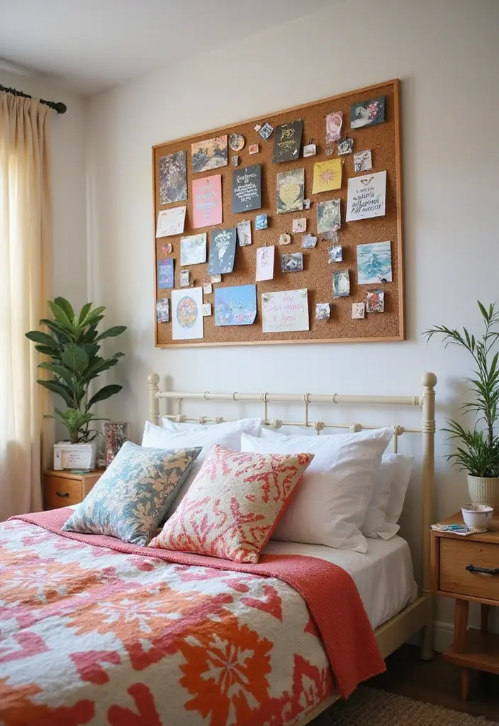 28 Simple Girl Bedroom Designs for Kids That Are Budget-Friendly - 20. Creative Cork Board Displays