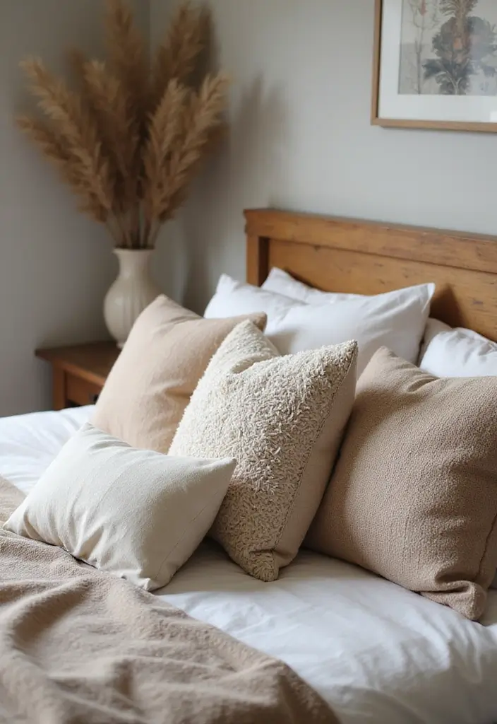 28 Simple Girl Bedroom Designs for Kids That Are Budget-Friendly - 21. Soft Textured Throw Pillows
