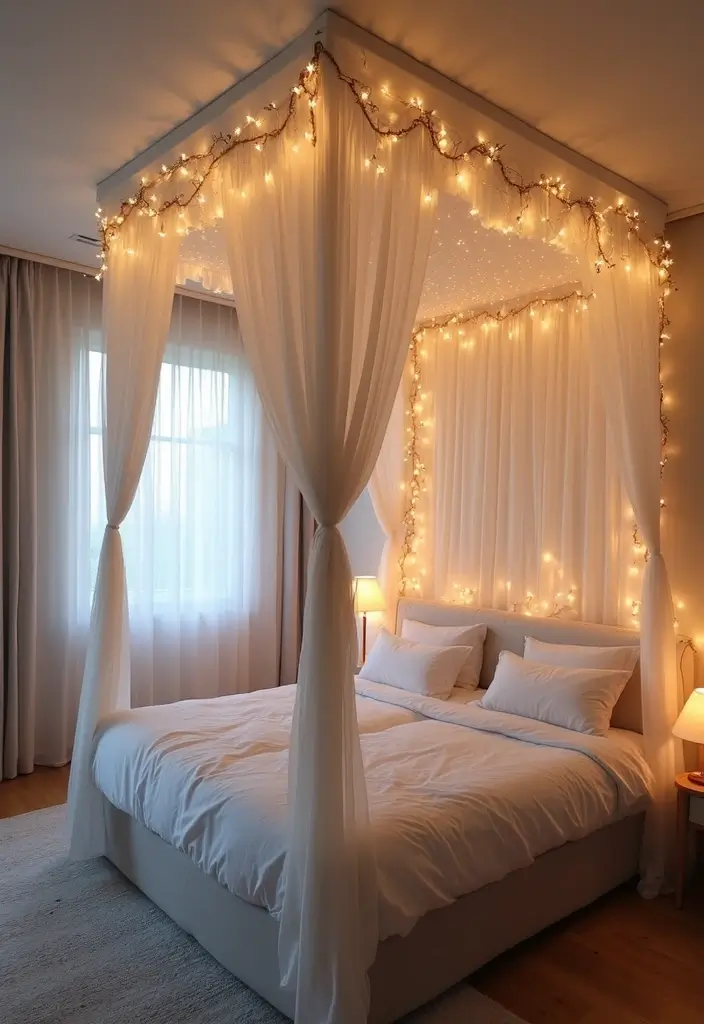 28 Simple Girl Bedroom Designs for Kids That Are Budget-Friendly - 25. Elegant Canopy Beds