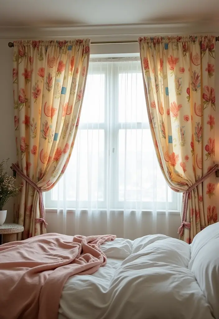 28 Simple Girl Bedroom Designs for Kids That Are Budget-Friendly - 28. Themed Curtains for a Touch of Fun