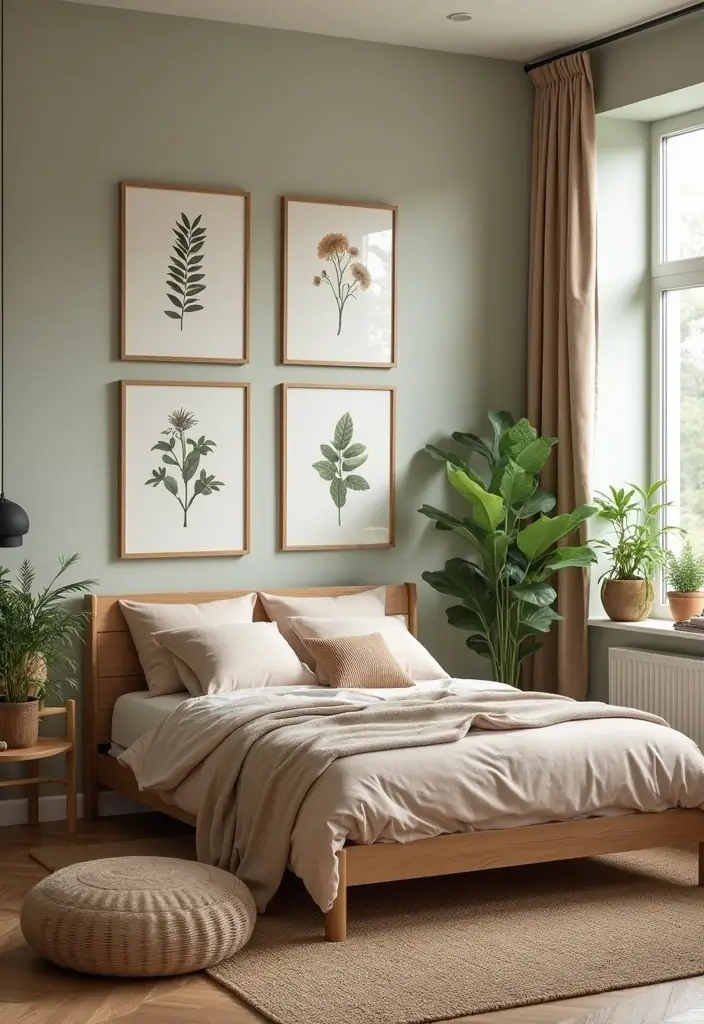 28 Simple Girl Bedroom Designs for Kids That Are Budget-Friendly - 9. Nature-Inspired Retreat