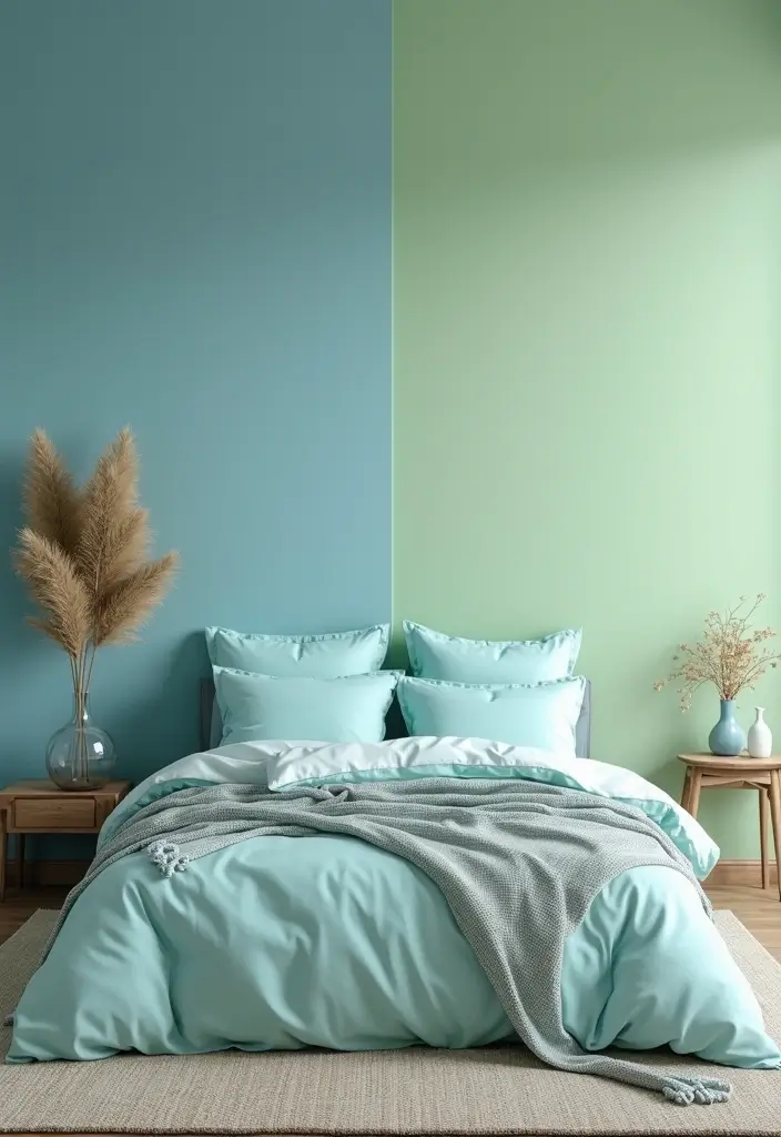 29 Divided Bedroom Ideas for Kids That Still Look United - 1. Matching Color Palettes for Unity