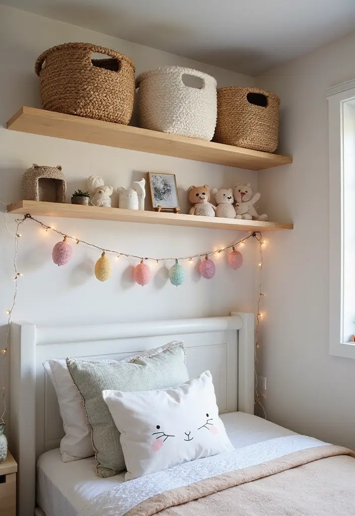 29 Divided Bedroom Ideas for Kids That Still Look United - 7. Overhead Storage Solutions