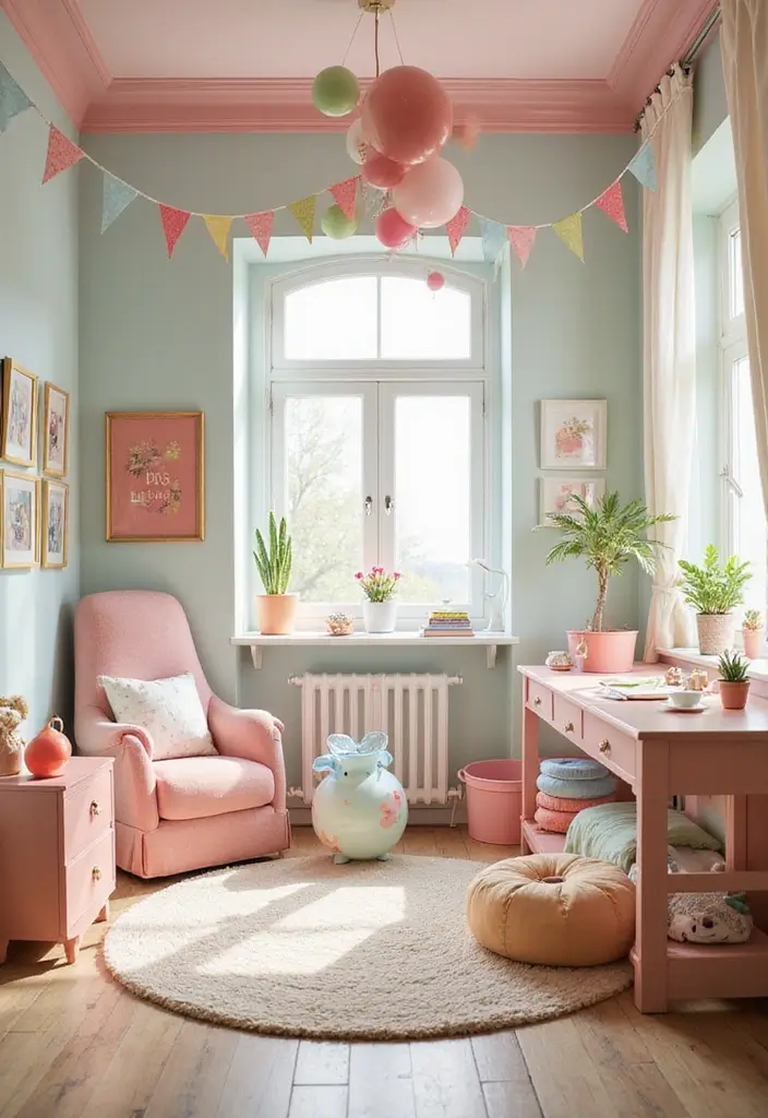 29 Eclectic Kids Room Styles That Mix Colors and Patterns Creatively - 6. Whimsical Wonderland