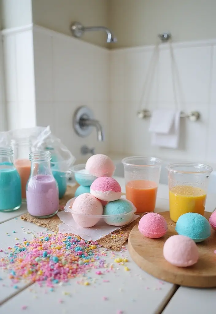 29 Kids Bathroom Ideas That Make Mornings Easier 14 29 Kids Bathroom Ideas That Make Mornings Easier 14. DIY Bath Bomb Station