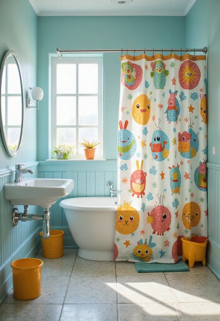 29 Kids Bathroom Ideas That Make Mornings Easier 2 29 Kids Bathroom Ideas That Make Mornings Easier 2. Colorful Shower Curtains