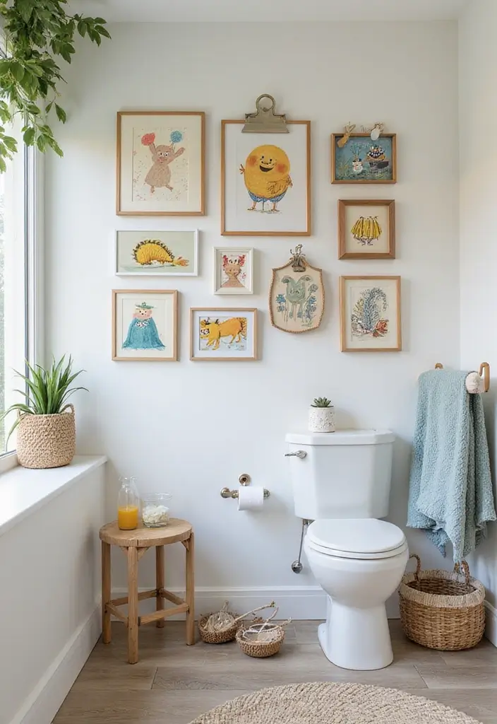 29 Kids Bathroom Ideas That Make Mornings Easier 5 29 Kids Bathroom Ideas That Make Mornings Easier 5. Creative Wall Art