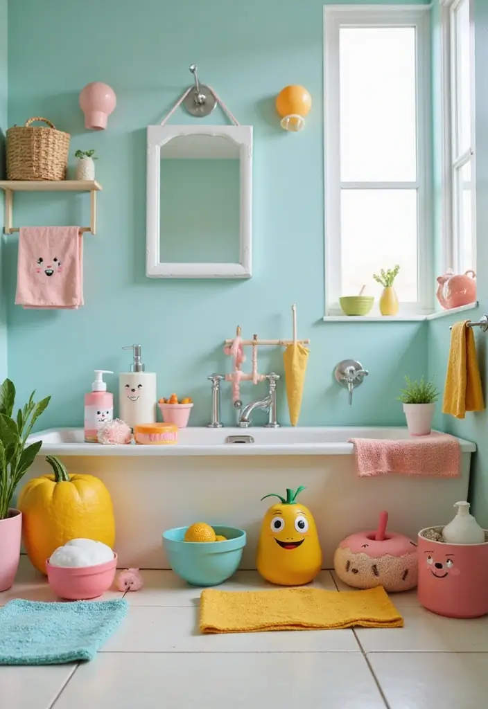 29 Kids Bathroom Ideas That Make Mornings Easier 6 29 Kids Bathroom Ideas That Make Mornings Easier 6. Kid Friendly Accessories
