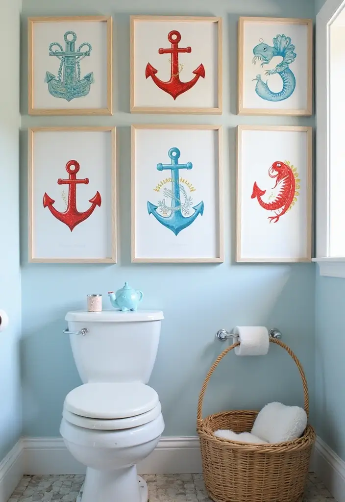 29 Kids Beach Bathroom Inspirations Full of Coastal Vibes 1 29 Kids Beach Bathroom Inspirations Full of Coastal Vibes 1. Nautical Wall Art