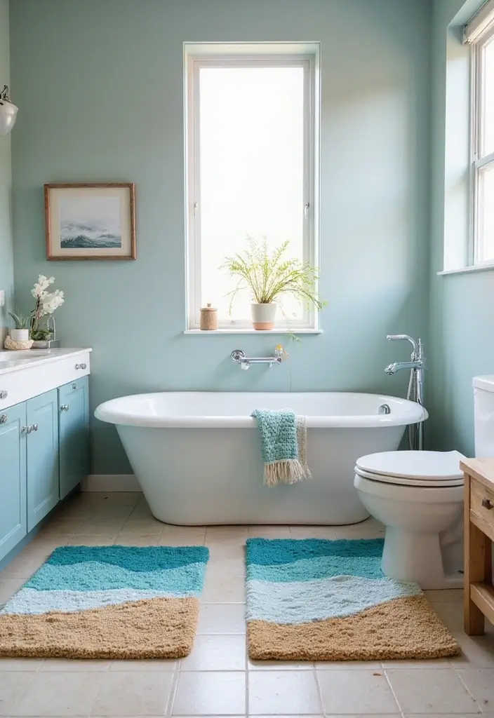 29 Kids Beach Bathroom Inspirations Full of Coastal Vibes 12 29 Kids Beach Bathroom Inspirations Full of Coastal Vibes 12. Beach Themed Rugs