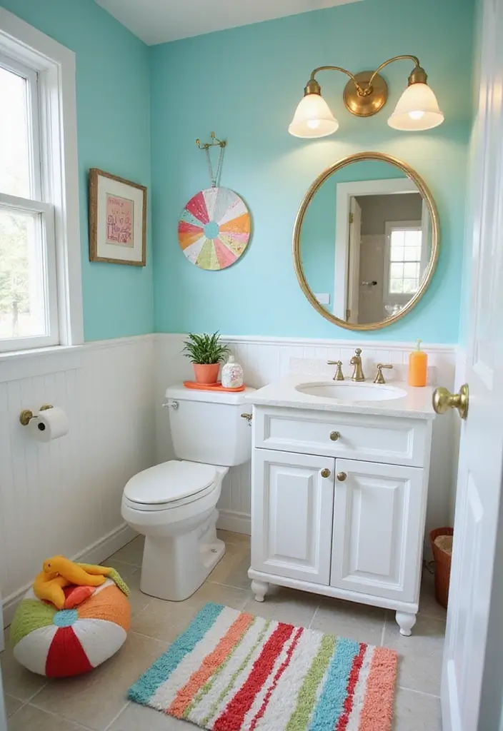 29 Kids Beach Bathroom Inspirations Full of Coastal Vibes 24 29 Kids Beach Bathroom Inspirations Full of Coastal Vibes 24. Bright Beach Ball Decor