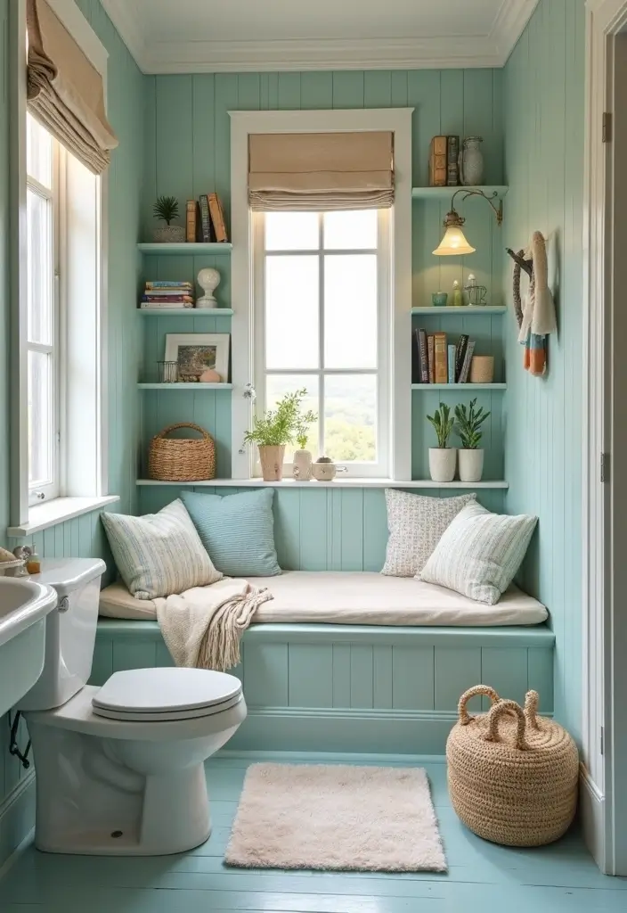 29 Kids Beach Bathroom Inspirations Full of Coastal Vibes 29 29 Kids Beach Bathroom Inspirations Full of Coastal Vibes 29. Seaside Themed Book Nook