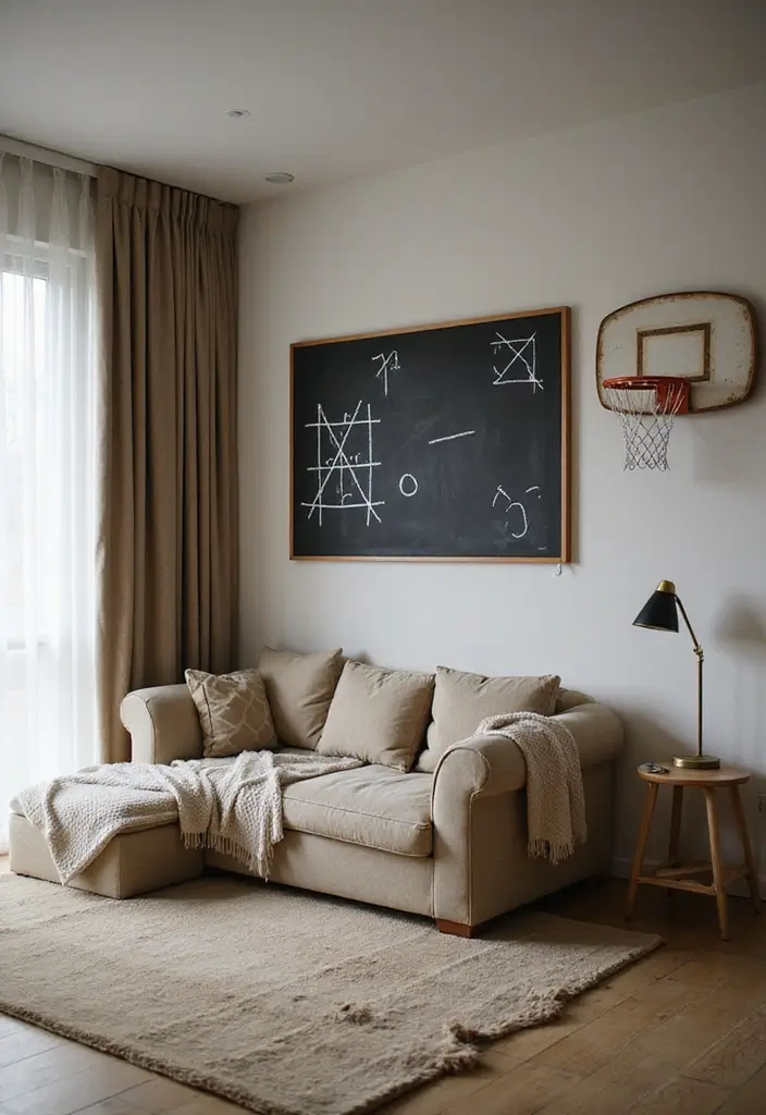 29 Kids Living Room Inspirations That Are Fun and Functional - 25. Games on the Wall