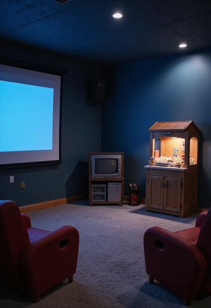 29 Kids Playhouse Interior Inspirations That Spark Imagination - 14. Movie Theater Experience