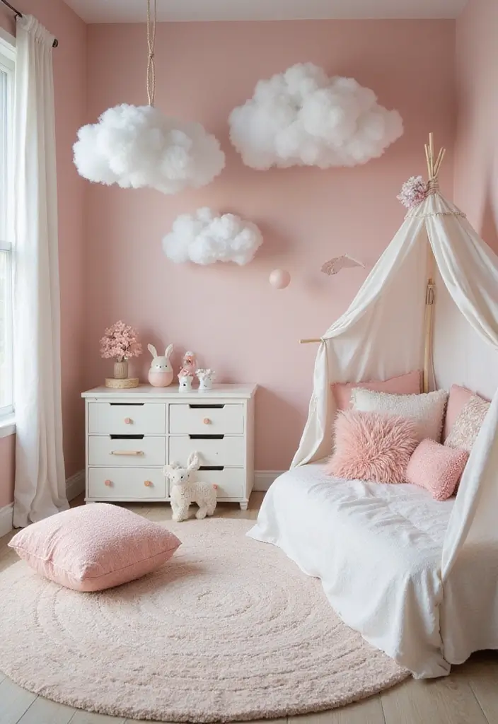29 Kids Playhouse Interior Inspirations That Spark Imagination - 27. Dreamy Cloudscape