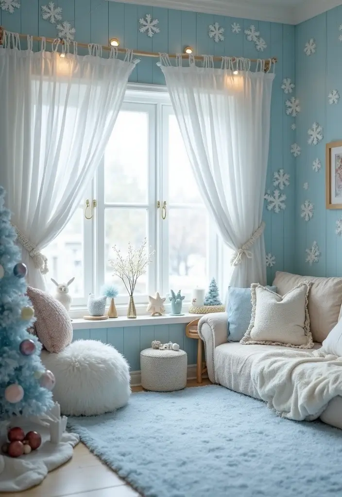 29 Kids Playhouse Interior Inspirations That Spark Imagination - 28. Winter Wonderland