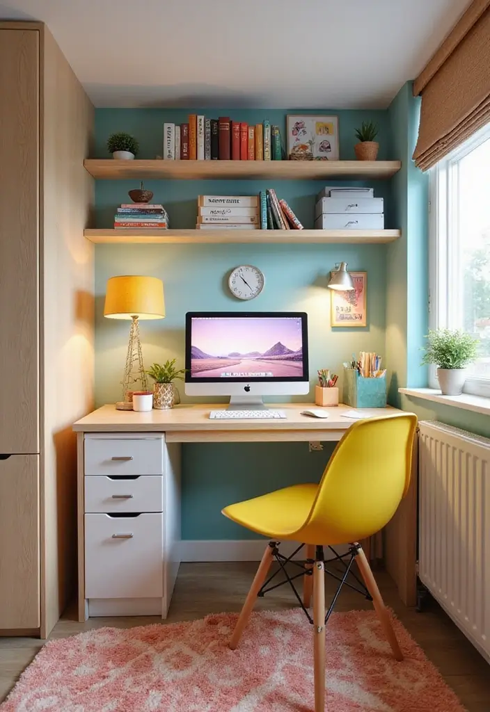 29 Kids Room Design Ideas for Boys That Feel Stylish - 17. Tech-Focused Study Space