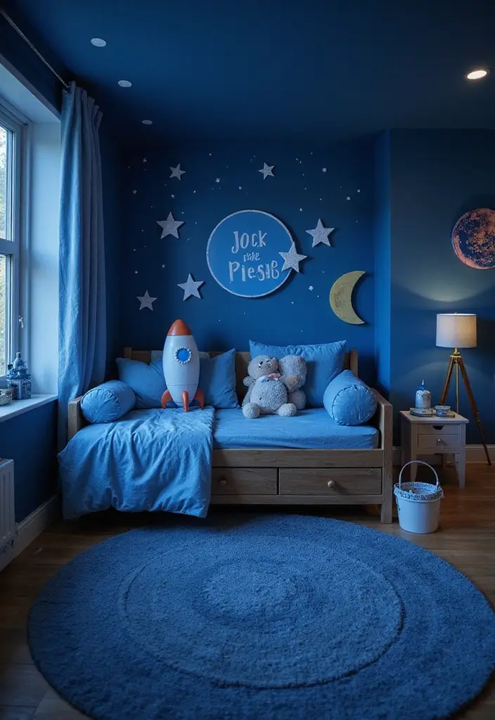 29 Kids Room Design Ideas for Boys That Feel Stylish - 2. Space Adventure Theme