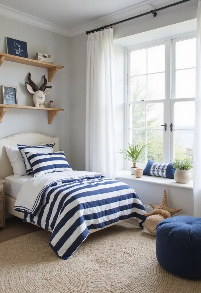 29 Kids Room Design Ideas for Boys That Feel Stylish - 8. Nautical Adventure