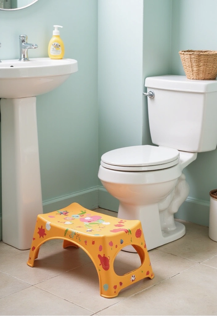 29 Shared Kids Bathroom Ideas for Boys and Girls That Actually Work - 9. Kid-Friendly Step Stools