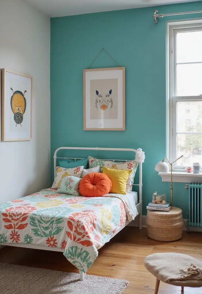 29 Teal Kids Room Inspirations That Are Bright and Bold 1 29 Teal Kids Room Inspirations That Are Bright and Bold 1. Teal Accent Wall