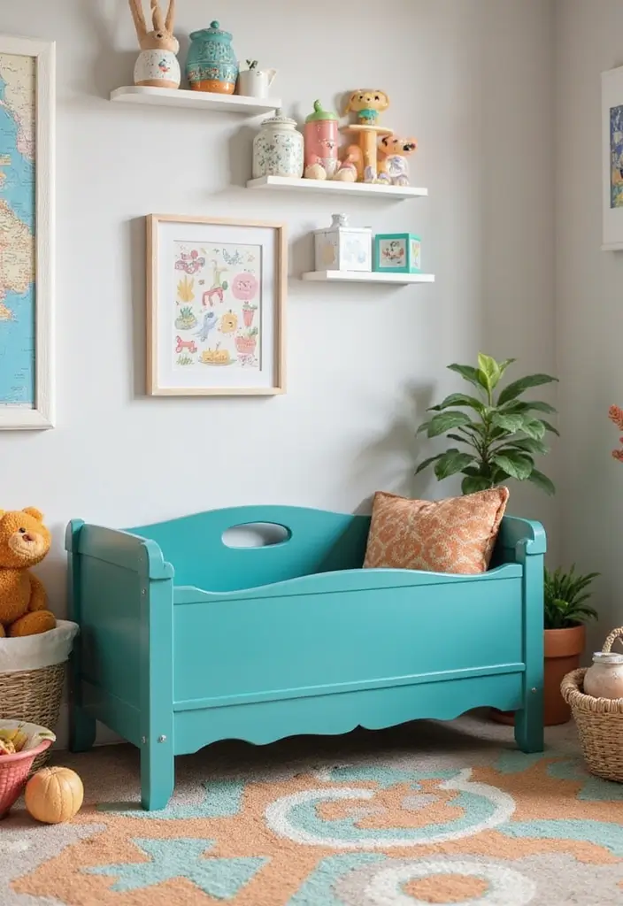 29 Teal Kids Room Inspirations That Are Bright and Bold 16 29 Teal Kids Room Inspirations That Are Bright and Bold 16. Teal Toy Boxes