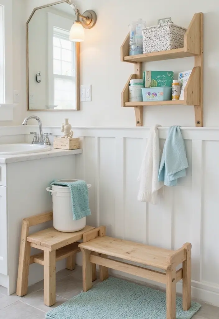 29 Unisex Kids Bathroom Ideas That Look Smart and Stylish - 15. Functional Accessories