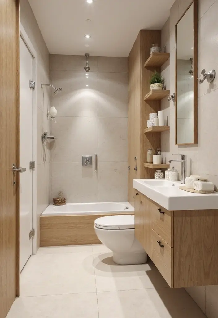 29 Unisex Kids Bathroom Ideas That Look Smart and Stylish - 16. Multi-Functional Space