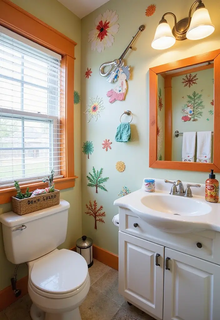 29 Unisex Kids Bathroom Ideas That Look Smart and Stylish - 21. Seasonal Decor Swaps